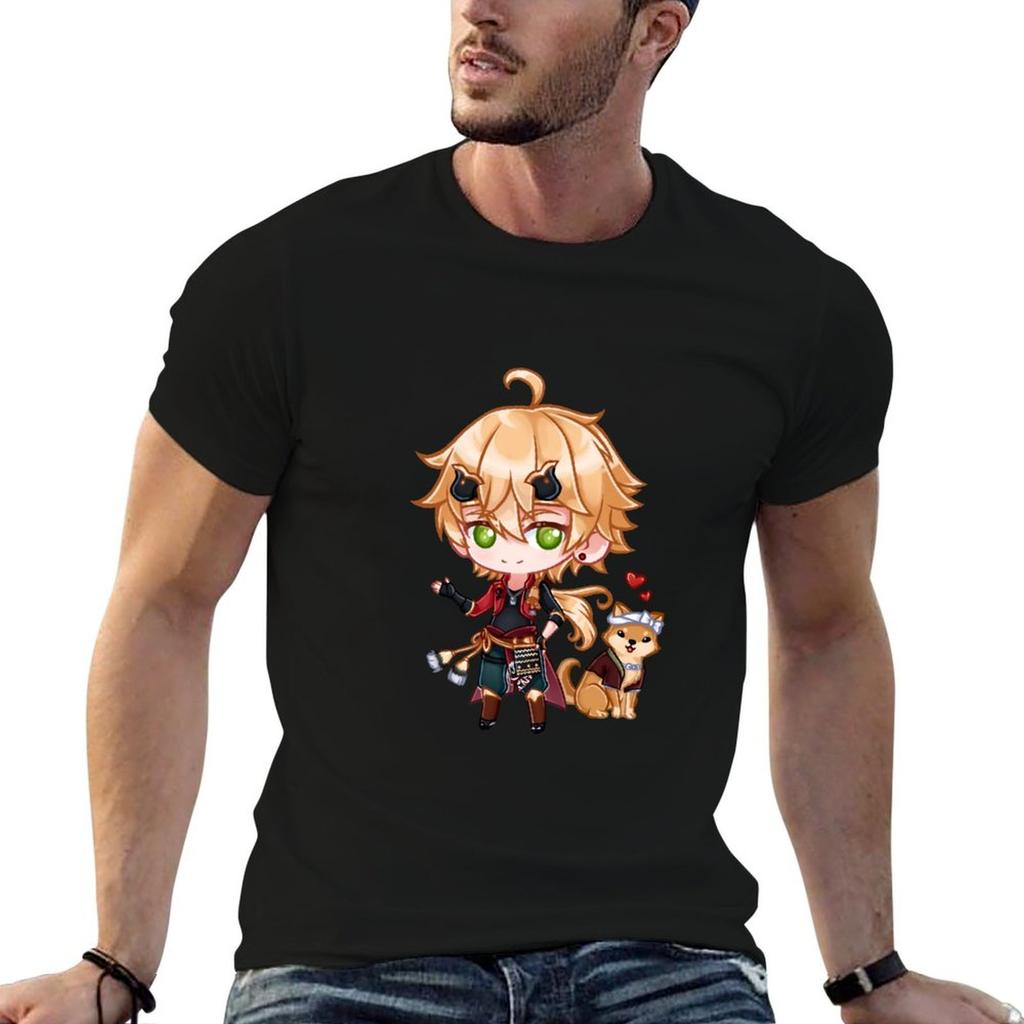 Thoma chibi T-Shirt anime t shirts oversize man t shirt luxury cotton tshirt 100% T-shirt