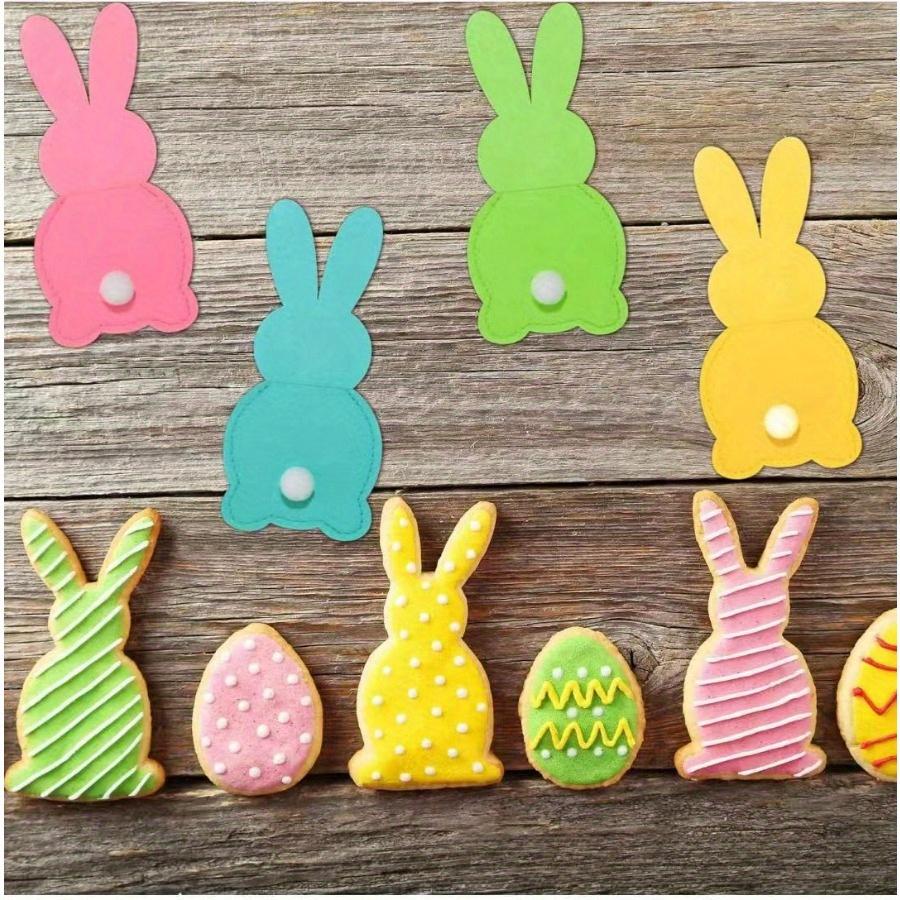 8/16PCS Easter Rabbit Shaped Cutlery Set, Felt Table Decoration, Easter Knife and Fork Bag, Cutlery Bag, Knife and Fork Storage