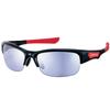 Спортивные солнцезащитные очки Springbok с зеркальными линзами, модель BK, черные x красные, для гольфа, спорта, велосипеда, рыбалки, высота, ширина 26 г [SWANS] SPB-0714, размер 4,1 см