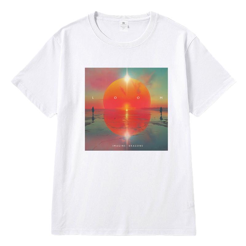 2025 Концерт Imagine Dragons Поддержка Around LOOM Та же футболка с коротким рукавом Мужская и женская одежда Высокое качество