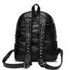 Soft Leather Rivet Fashion Designer Large Capacity Female Backpacks Girls Luxury Female Backpack Travel Bags