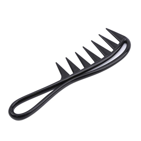 Ручка-захват Распутывающая расческа с крупными зубьями для кудрявых волос Стайлинг затылка Расческа для масла для бороды Женская парикмахерская расческа с широкими зубьями