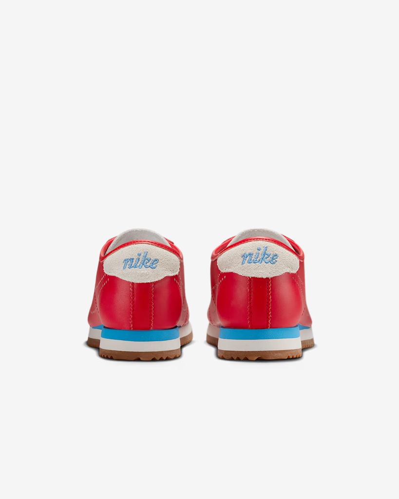 HQ1841-600 Nike Cortez Кожаный Университетский Красный Саммит Белый  (Женский)
