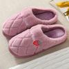 Хлопковые тапочки для женщин на осень и зиму, новый стиль для пар, теплая и толстая подошва, для дома и родов, с плюшевыми и пушистыми тапочками