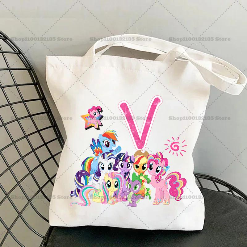 My Little Pony Сумка через плечо Мультяшная Сумка-портмоне с буквой Большая вместимость Crossbody Модная Портативная Холщовая Хранение Подарок девочка 26 Удобная для детей Развлекательная Веселая