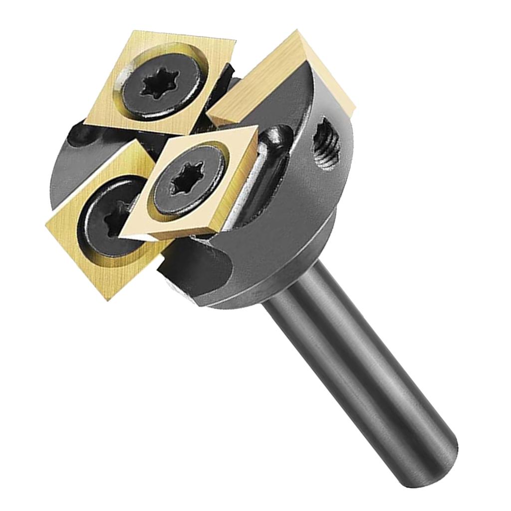 Фреза для выравнивания плит хвостовик 1/4 дюйма диаметр реза 1 дюйм покрытие ATS 2+2 зуба твердосплавная вставка ЧПУ фрезерование поверхности