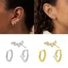 3 модных комплекта серег из циркония для чувствительных ушей. Циркониевые аксессуары для хряща, трагуса. Ручная работа. Аксессуар-пусеты.