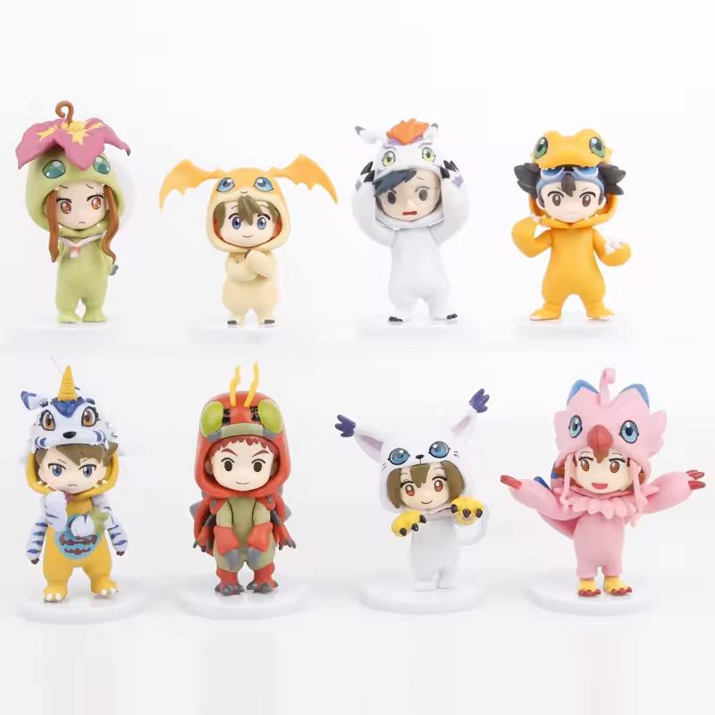 8pcs/set Anime Digital Monster Digimon Cosplay Cute Action Figure Model Toys for Children