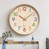 Colorful Numeral Wall Clock 12 Inch Quartz Clock Decorative Children Clock  Bedroom Decor