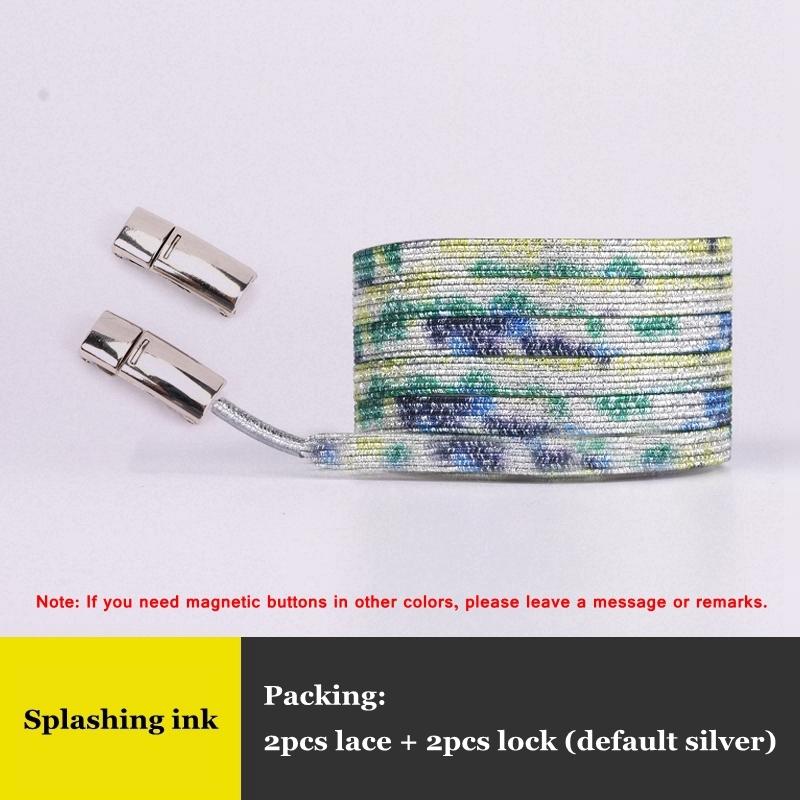 NO.8 новые радужные шнурки с магнитным замком, эластичные шнурки без завязок, кроссовки, шнурки для детей и взрослых, ленивые шнурки, один размер подходит для всей обуви