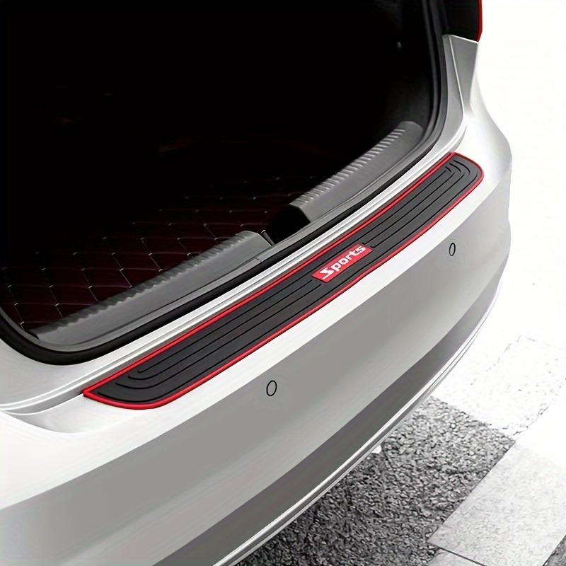 Car Rear Bumper Protector Guard, Trunk Sill Cover Strip Scratch Guard Pad, Universal Rubber Threshold Protection Sticker for Auto Accessories