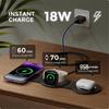 Foldable 3-in-1 Wireless Charger for Mobile, Apple Watch, Magsafe, Huawei