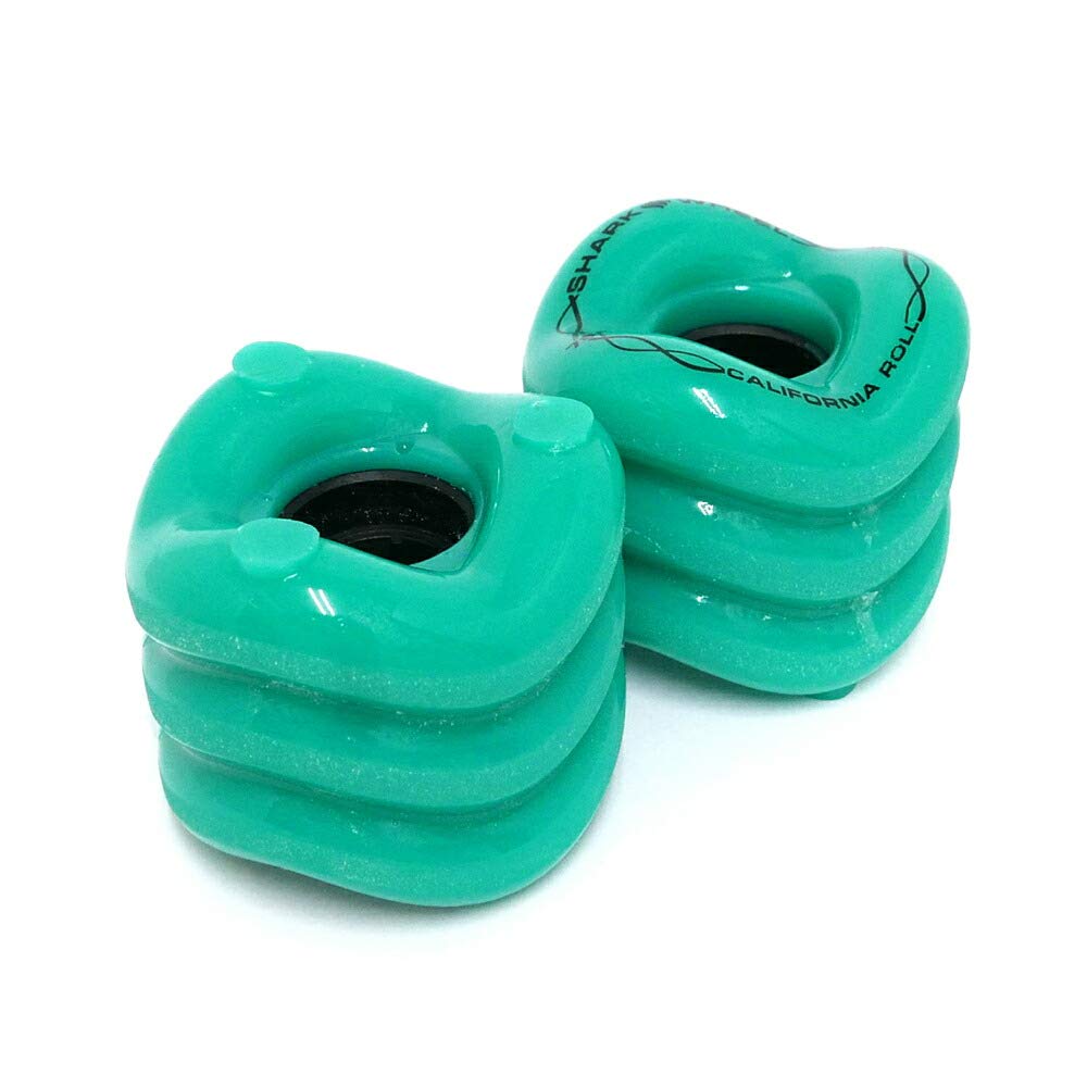 SHARK WHEEL SOFT WHEEL CALIFORNIA ROLL turquoise 60mm soft wheels for cruising skateboards (78A)