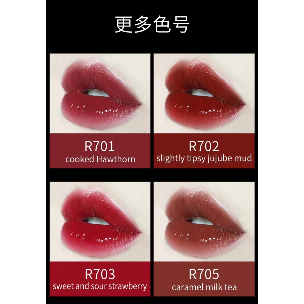 VIBELY маленькое черное зеркало, воздушная глазурь для губ, водянистый черный тюбик, увлажняющий, питательный зеркальный блеск, блеск для губ, помада