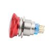 22mm Waterproof Emergency Stop Push Button Switch SelfLock Mushroom Head Button Switch(6 Pin )