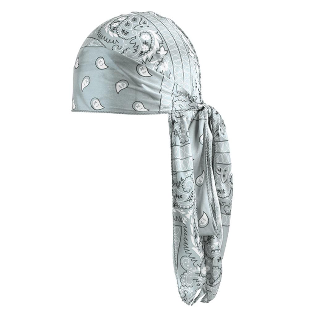 Дышащий мужской платок-бандана с принтом «Амеба» Хип-хоп Модные головные уборы Длинный хвост Пиратская кепка Для улицы