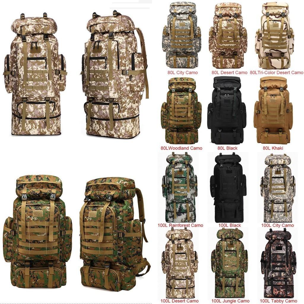 Rucksack Military 70l80l100loutdoor Tactical Backpacks Camping Hiking Trek Bag Shoulder Bags