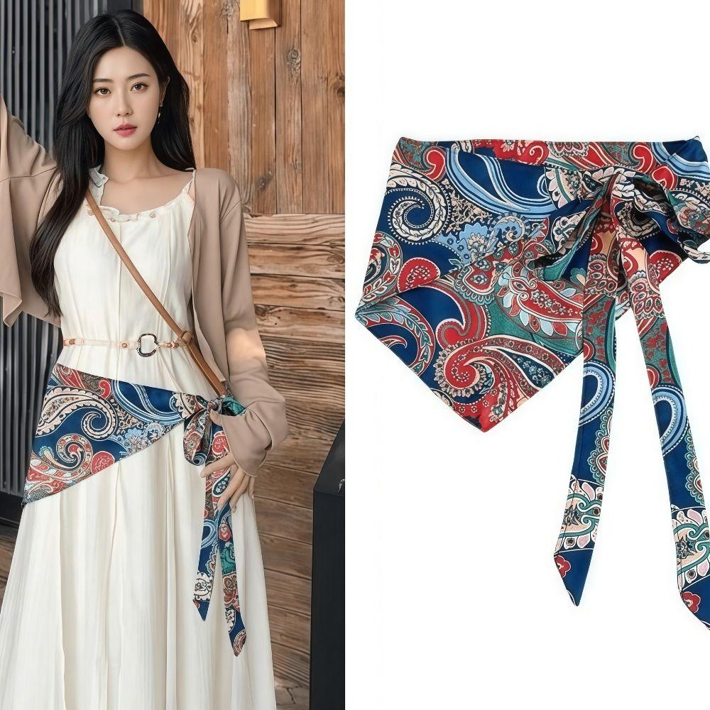 Ethnic Style Triangular Scarf Multicolor Waist Seal Fashion Waist Decoration  Accessories