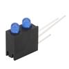 100Pcs 3mm Light Holder Dual Hole LED Diode Lamp with Base Industrial Indicator Accessories