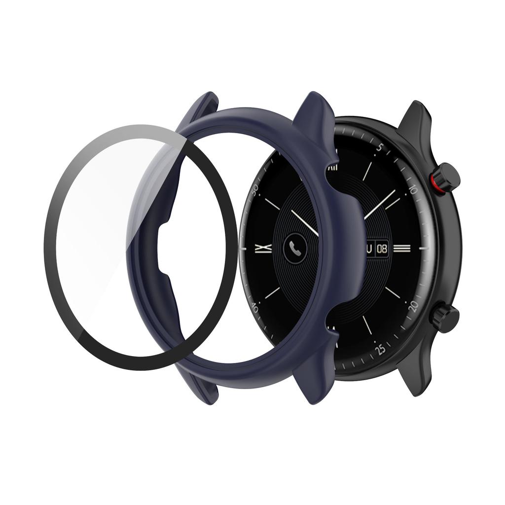 Full Protective Case Cover Shell For Amazfit GTR 2 2e eSIM+ Tempered Film Replacement Accessories Frame 360 Screen Protective