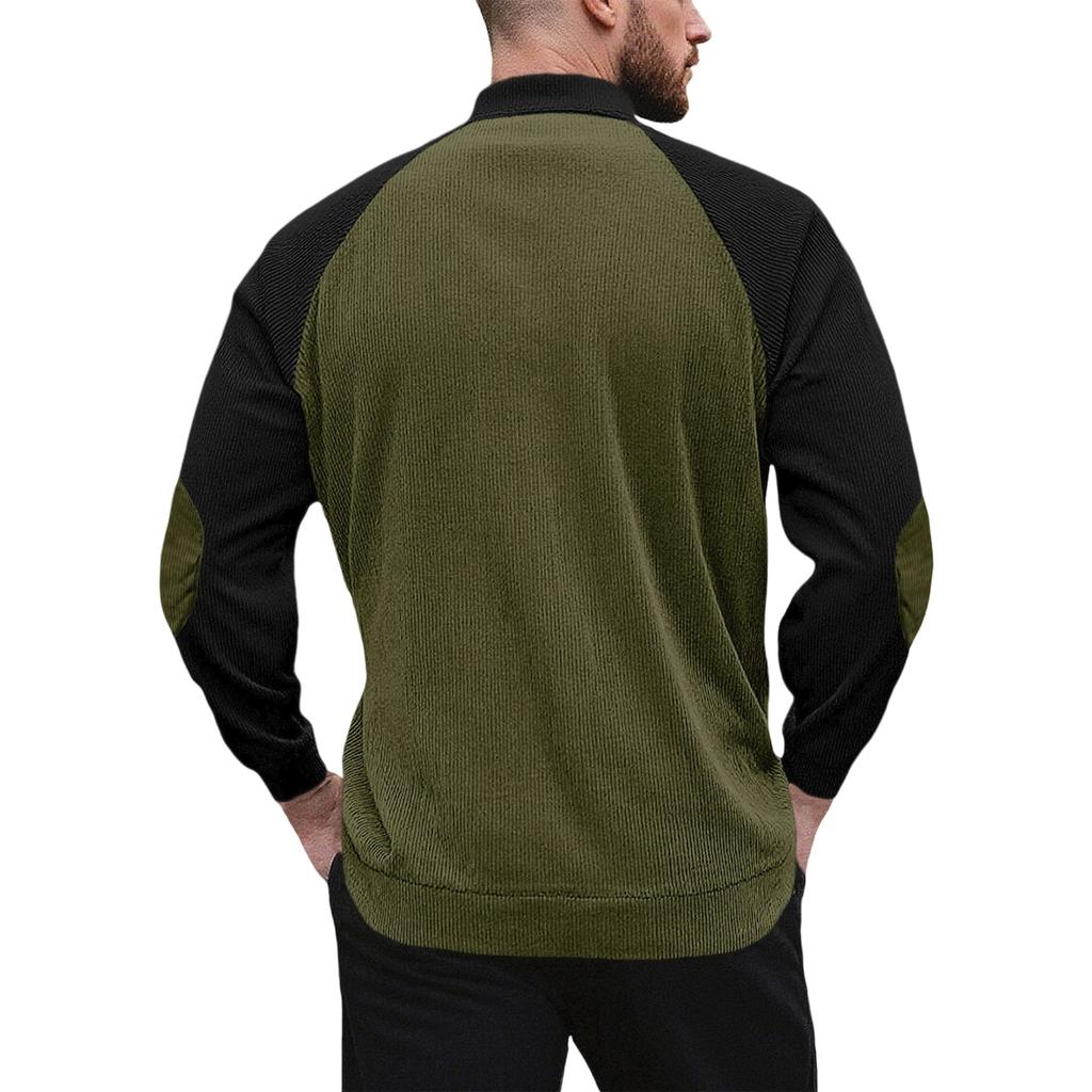 Men'S Outdoor Raglan Sleeve Standing Collar Long Sleeved Sweatshirt