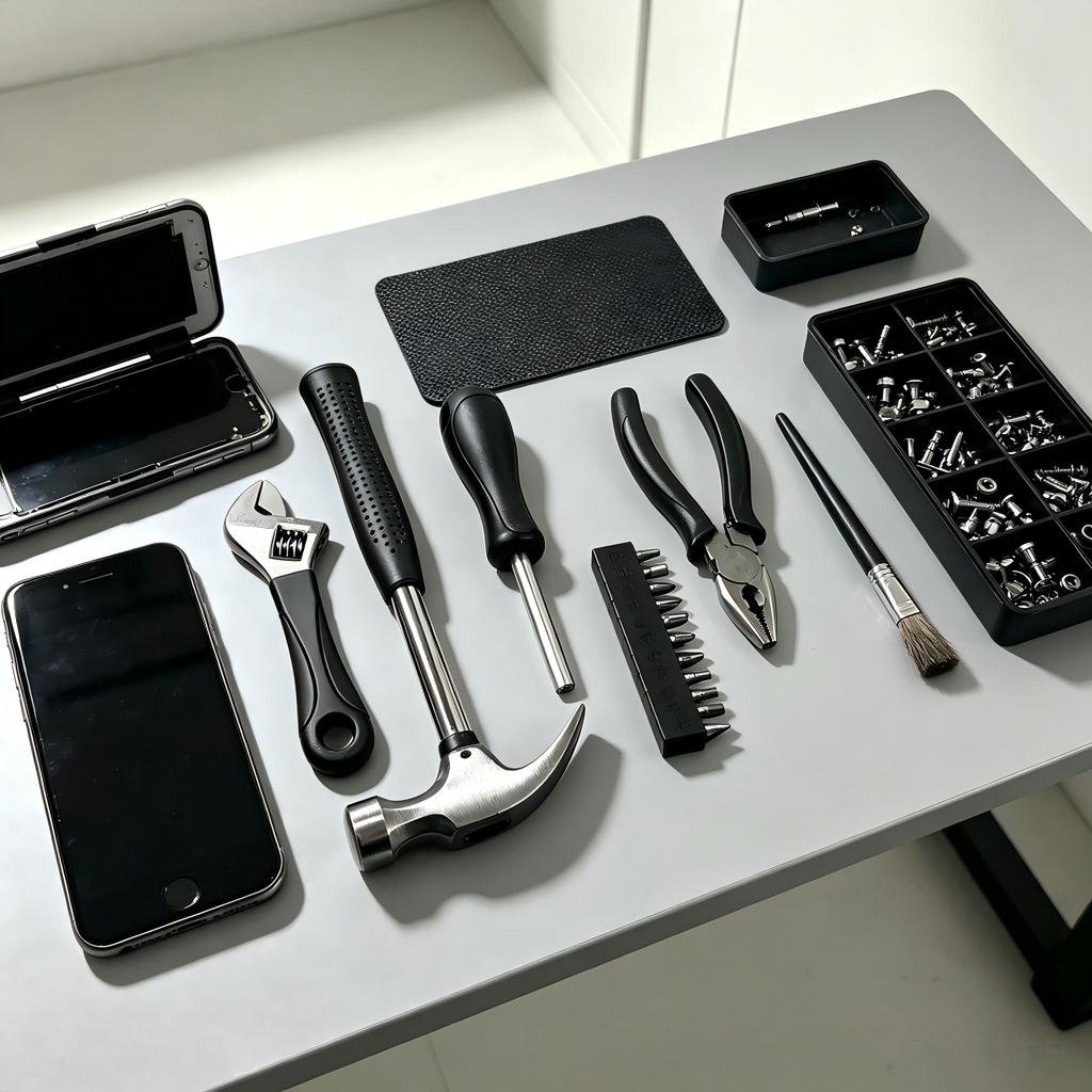 Multifunctional 17-Piece Carbon Steel Household Hardware Toolbox Tool Set Hand Tool Repair Kit Real Estate Gift