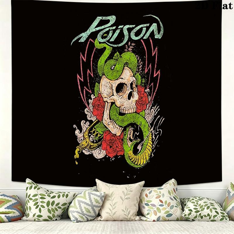 Poison Wall Tapestry Aesthetic Wall Hanging Printed Fabric Blanket Decorative Tapestries for Bedroom Living Room Home Decor