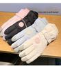 Женские зимние лыжные перчатки: На флисовой подкладке, Ветрозащитные, Теплые, Совместимы с сенсорным экраном, Нескользящие, Для езды на велосипеде на открытом воздухе.