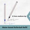 MB Pen Compatible Rollerball Pen For Capped Rollerball Pens Medium Nib 10 Pieces Blue Water-Based - - 0.7mm -