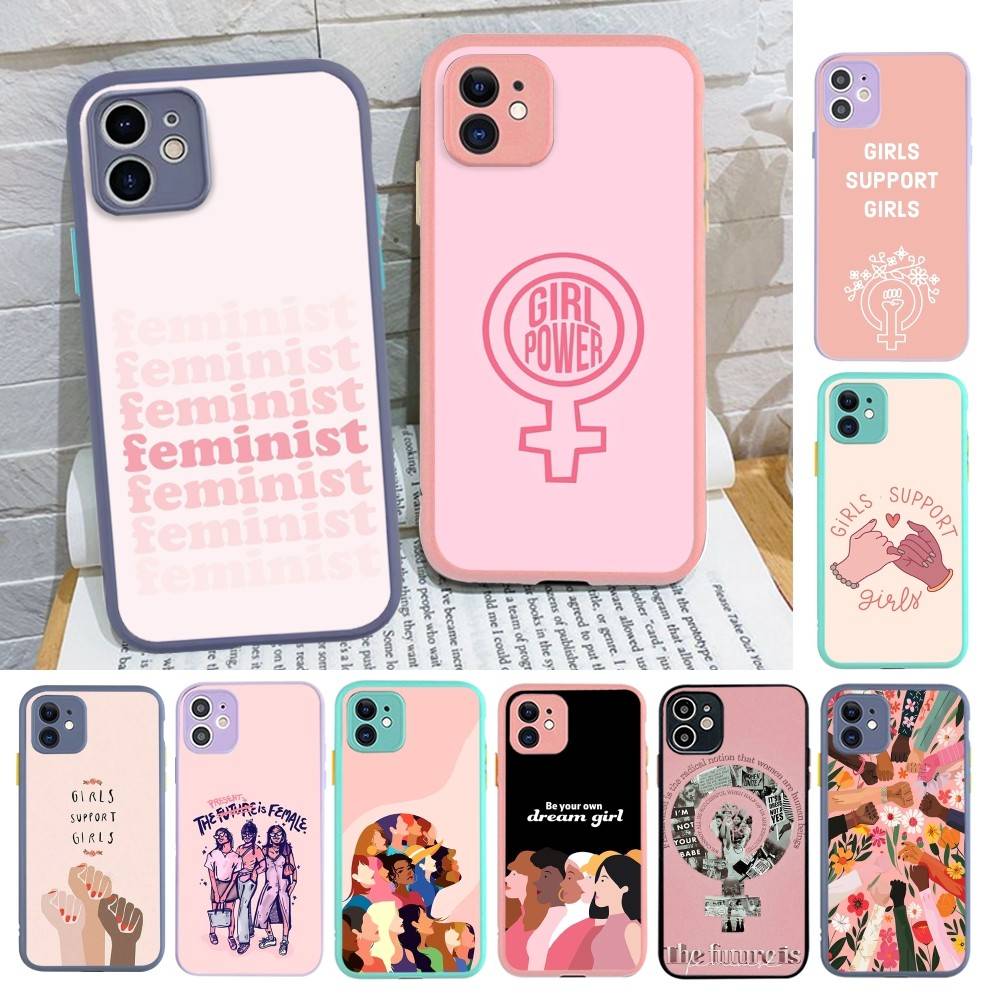 Феминистская Феминизм Эстетика Девушка Чехол для Телефона Для iPhone 13 12 X XS MAX Pro Max 16 15 11 14 Pro Max Ударопрочный Матовый Чехол