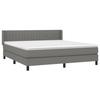 Maison Exclusive - Sommier à lattes de lit avec matelas Gris foncé 180x200cm Tissu