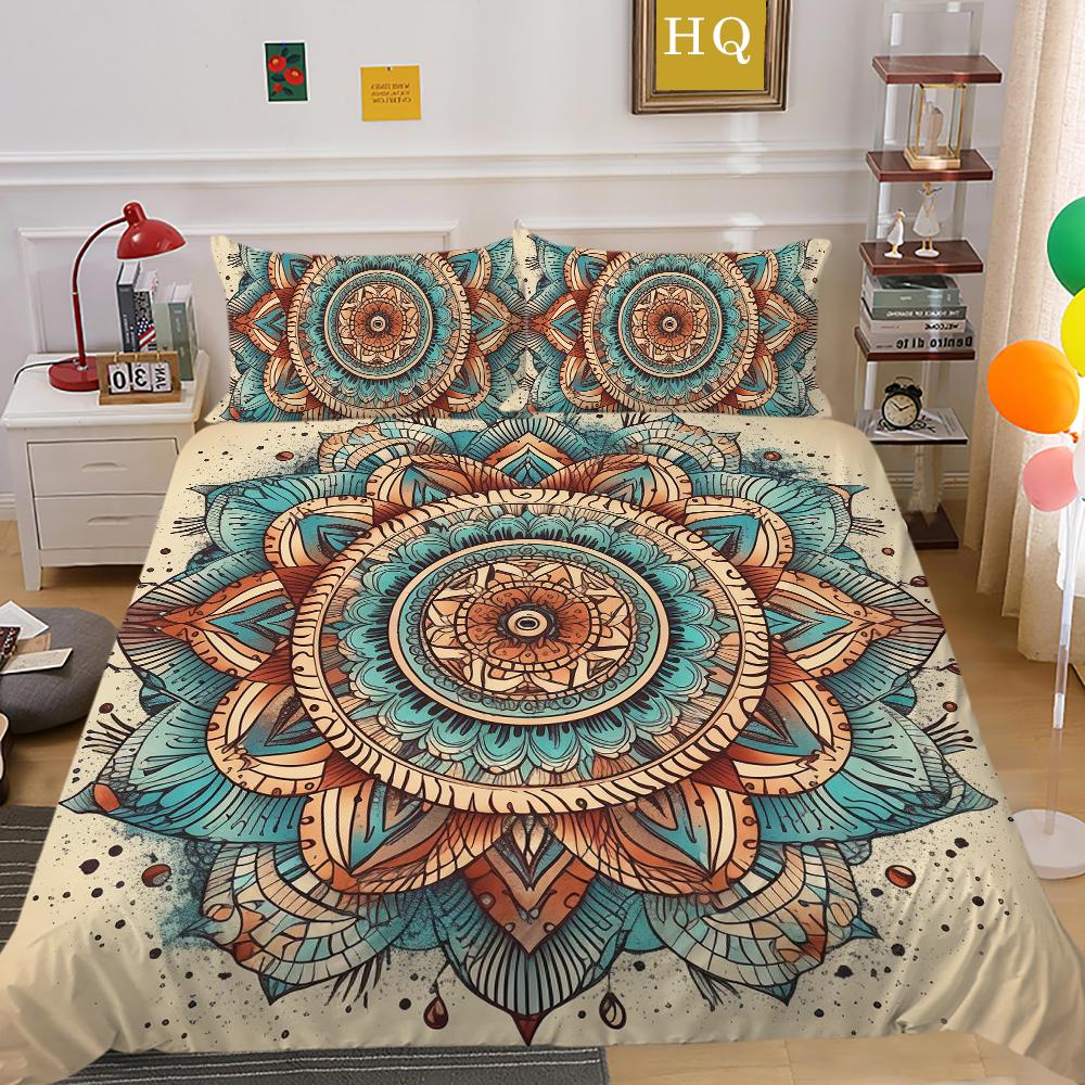 Mandala Printed Home Bedding Set Fashion Design Duvet Cover Set Single Double Size Comforter Cover Sets