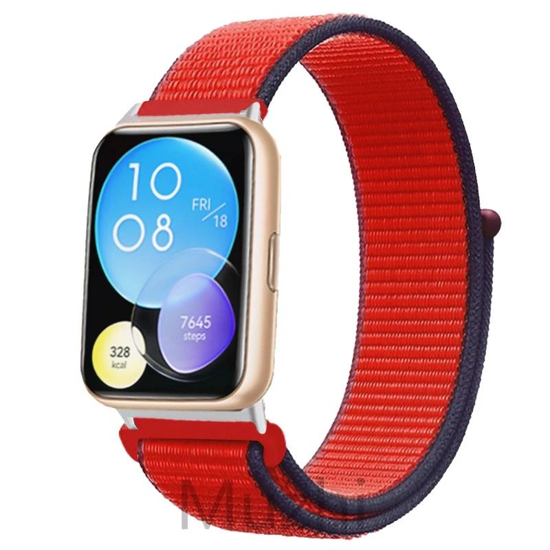 Нейлоновый ремешок для Huawei Watch Fit 2 Ремешок для умных часов Аксессуары для замены браслета Correa Huawei Watch fit2 active