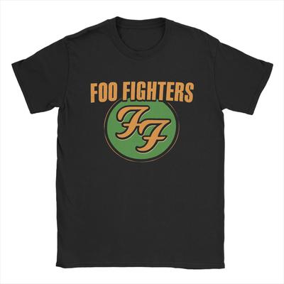 Мужская Женская Футболка F-Foo F-Fighters Band 100% Хлопковая Одежда Винтажная Футболка с Коротким Рукавом и Круглым Вырезом Идея для Подарка Футболки