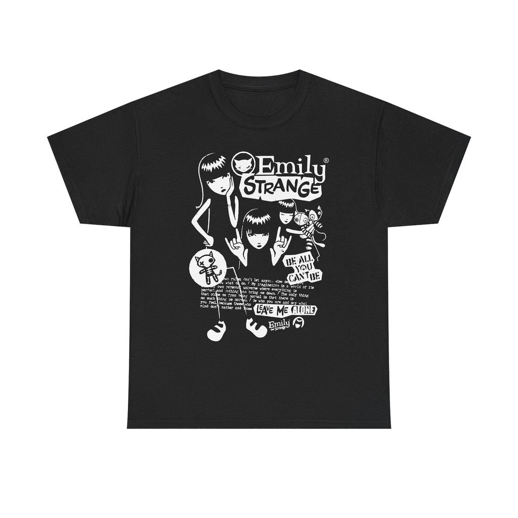 Emily Strange Graphic Shirt, Gothic Cartoon Tee, Alternative Goth T shirt, Cute Dark Art Unisex Heavy Cotton Tee