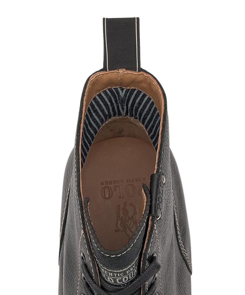 Polo Ralph Lauren Tumbled Leather Boots - Black