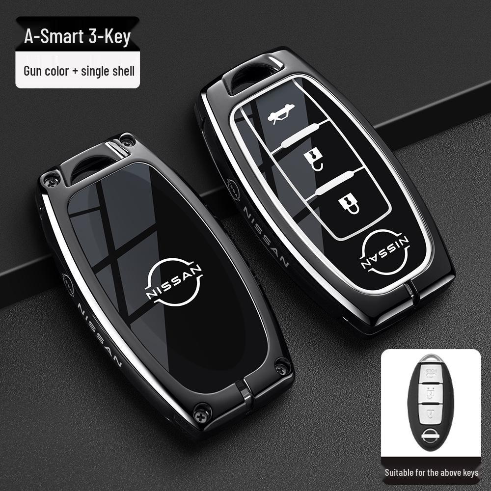Чехол для ключей Nissan: Подходит для новых моделей Sylphy, Teana, Tiida, Qashqai, X-Trail, Bluebird, В комплекте брелок для мужчин