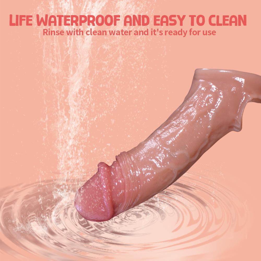 Многоразовый жидкий силиконовый презерватив для увеличения, насадка на пенис, удлинитель, усилитель, чехол на пенис, товары для взрослых для мужчин