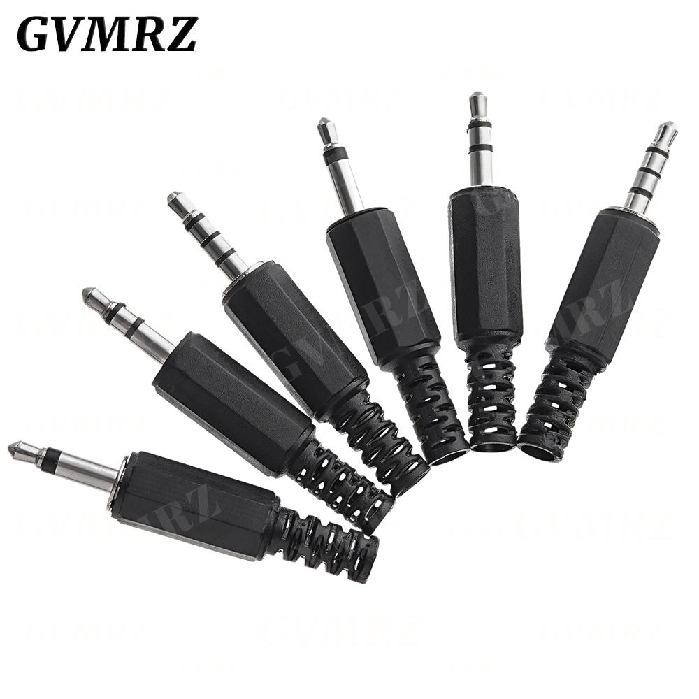 5PCS/lot 3.5mm 1/8 "Single/Double Channel Stereo Plug Welding Type Audio Male Plug 3.5 Socket 2 3 4 Section adapter connectors