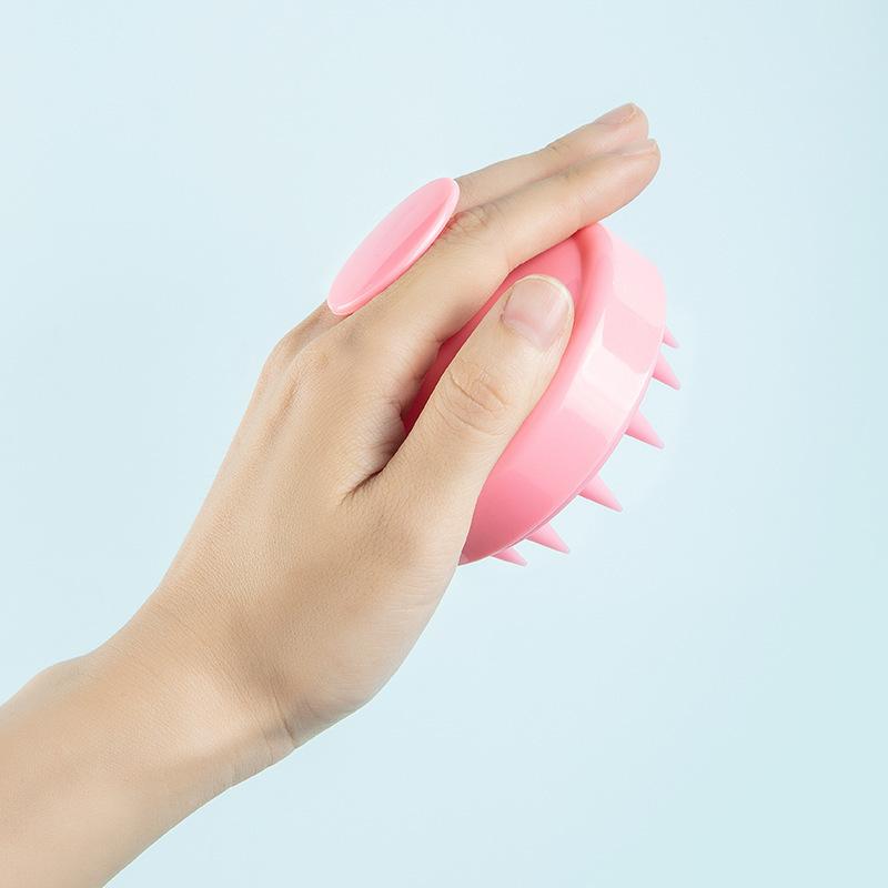Hot Selling Soft Silicone Head Massager Shampoo Clean Scalp Massage Brush Hand-held Elastic Comb for Barber Shop&Home Bathroom