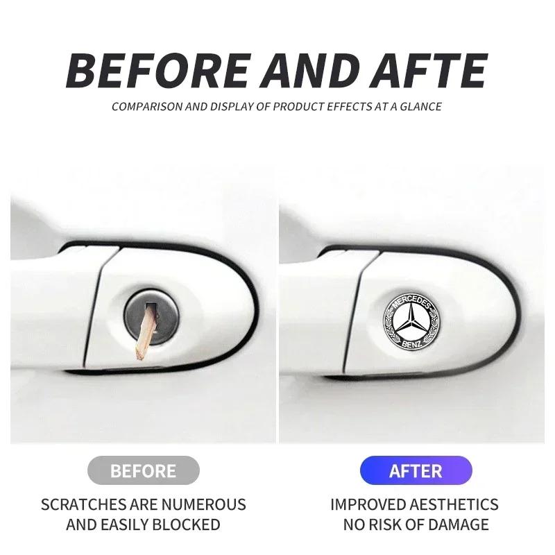 WVWGI1 Hot For AMG Car For Mercedes Benz AMG 10Pcs 15mm Car Lock Keyhole Stickers Decoration Protection For Mercedes Benz B/C/E/S Class F18