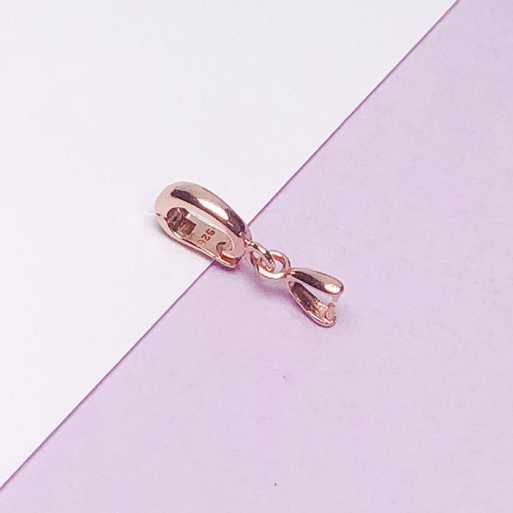 Серебряная застежка-клипса двойная из стерлингового серебра 925 пробы для подвески и нефритовых аксессуаров