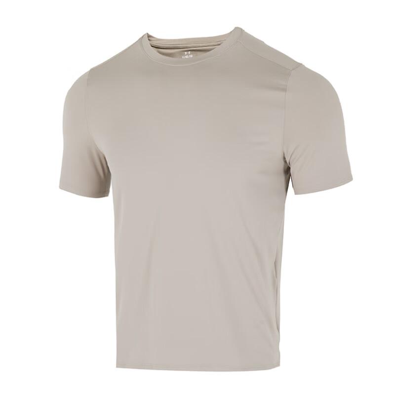 Under Armour T Shirts Men's Khaki Crew Neck Moderate 1386973-203