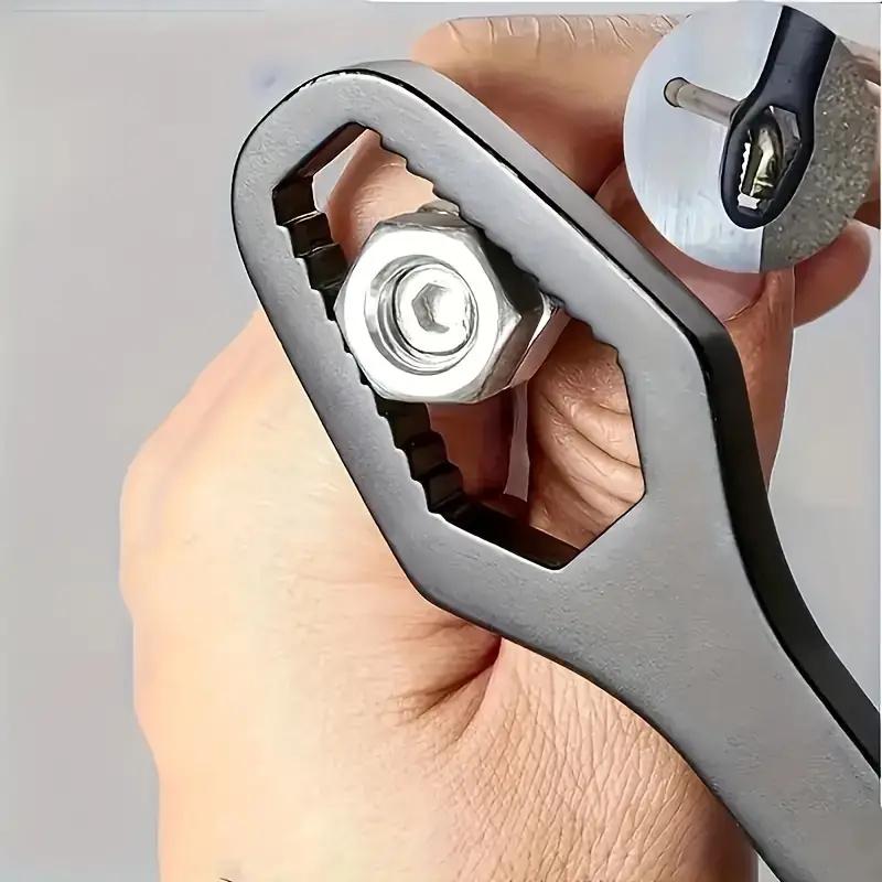 1 шт. Универсальный двухсторонний гаечный ключ, многофункциональный нескользящий бытовой инструмент, самозатягивающийся разводной гаечный ключ, портативный ручной инструмент