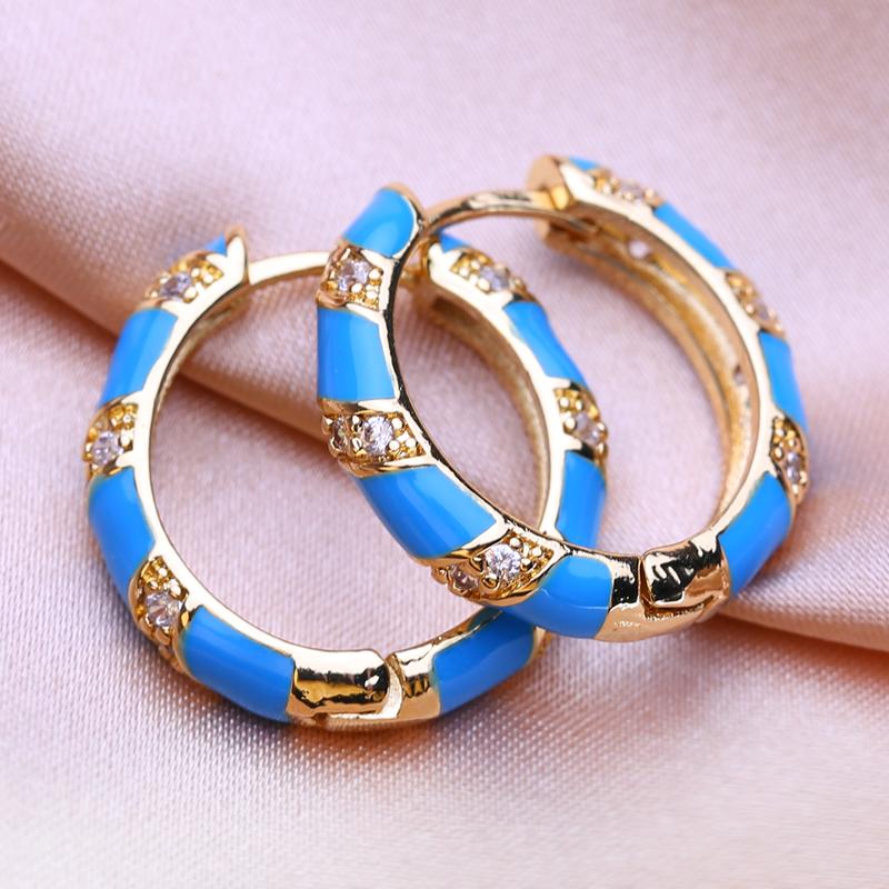 KNIKOO Round Clip Earrings For Women Fashion Hoop Earrings Jewerly For Wedding Party Gifts Cubic Zirconia CZ Earrings