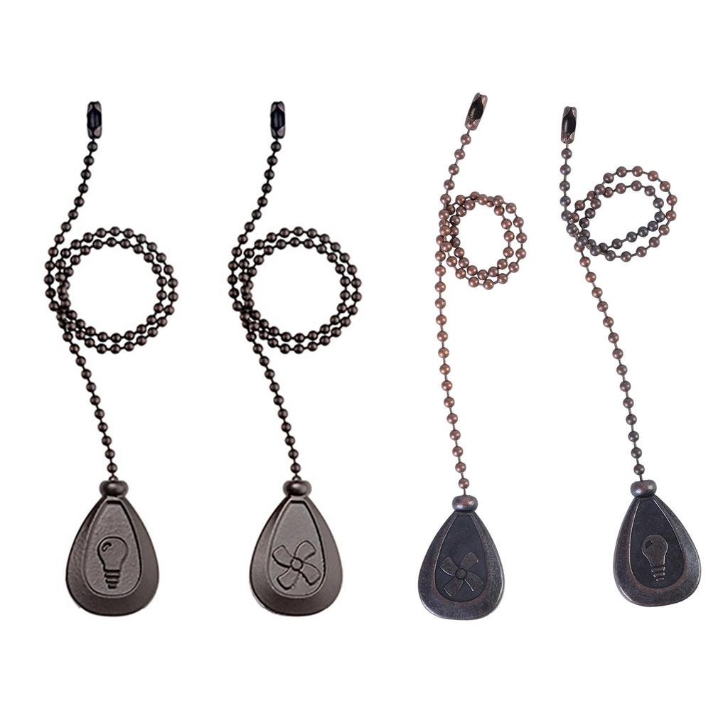 2 шт. Потолочный вентилятор и удлинители для цепочек для светильников Декоративные подвески с соединителями Элегантный комплект цепочек для потолочных вентиляторов