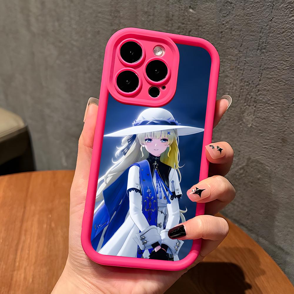 Чехол для телефона Wuthering Waves Phoebe для iPhone 17 16 15 14 13 12 11 Air Pro Max Plus Утолщенный ТПУ Цветная Крышка Роскошные Мобильные Телефоны