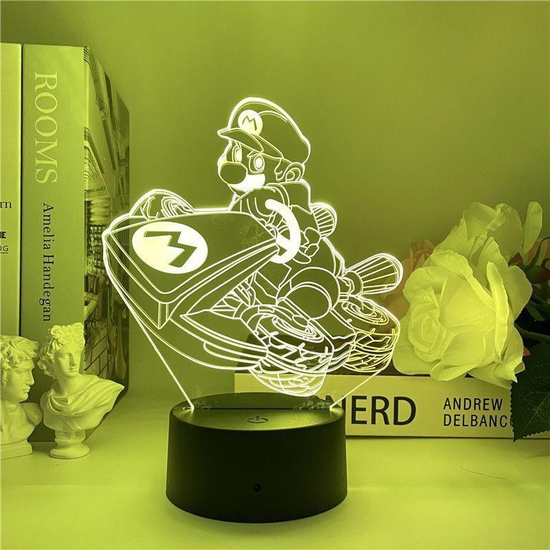 Super Mario Yoshi 3d Acrylic Night Lamp With Touch Control For Kids Room