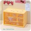Korean-Style Six-Grid Transparent Desktop Storage Box for Jewelry and Dorm Rooms