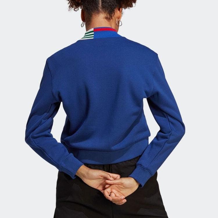 Adidas Originals Sweatshirts Women's Blue Stand Collar Moderate Regular IC5238